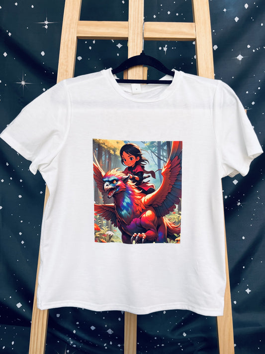 Anime Phoenix-Short sleeve t shirt-white